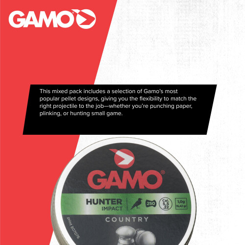 Gamo Air Rifle Pellet Combo Pack - .177 - Hunter/Magnum/Match 2