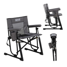 AVAAR Go-Flow Compact Rocking Camping Chair,Durable Armrests,Drink Holder & Comfortable Backrest,Portable Travel Seat for Camping, Fishing, Lawn, Beac