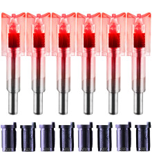 KEAUP 6/3 Pack Lighted Nocks for Crossbow Bolts with .285”/.297”/.300”/.305” Bushings High-Visibility Crossbow Lighted Nocks, On/Off Switch In