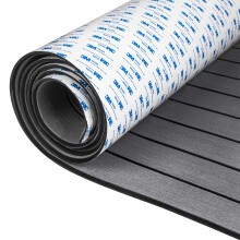OCEANBROAD Boat Flooring 96''x28.8''x2 Pack, Dark Gray with Black Seam Lines
