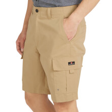 Quiksilver Men's Regular Fit Fixed Waist Water Friendly Active Hybrid Cargo Shorts, Silver Birch, 40, Vintage Khaki, 40