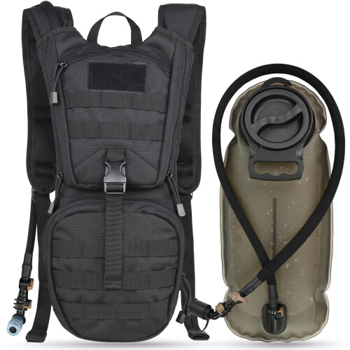 MARCHWAY Tactical Molle Hydration Pack Backpack with 3L TPU Water Bladder
