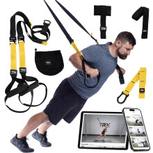 TRX All-In-One Home Gym System – Complete Suspension Training Kit for Strength Training, HIIT & Full-Body Workouts at Home or Outdoors, Includes Ind