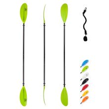OCEANBROAD Kayak Paddle 90.5in/230cm Alloy Shaft Kayaking Boating Canoeing Oar with Paddle Leash 1 Paddle, Green