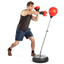 Tech Tools Punching Bag with Stand Adjustable Boxing Speed Bag Teens Adult