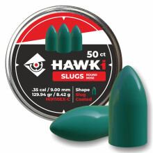 Hawki Airgun Pellets Slug Coated .35 Cal / 9.00mm Caliber (129.94 gr / 8.42 g) 50 ct Hi9110EX-C | Designed for Hunting
