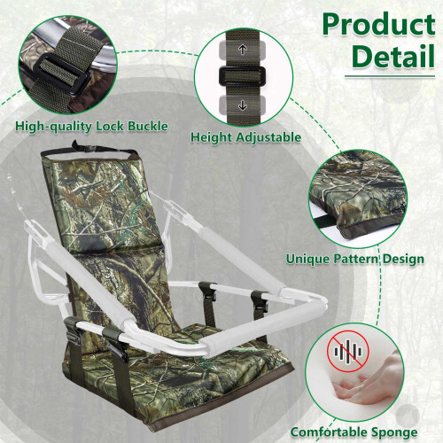 UQM Tree Stand Seat Replacement Adjustable Comfortable Portable for Hunting 1