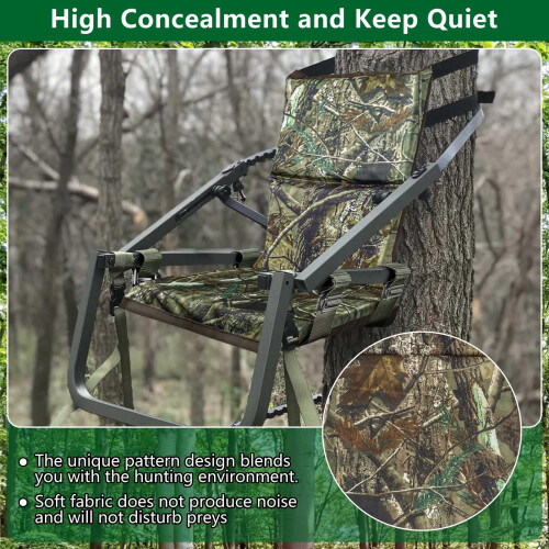 UQM Tree Stand Seat Replacement Adjustable Comfortable Portable for Hunting 2