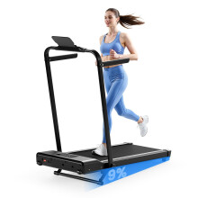Lacuffy Walking Pad Treadmill with Handle, 9% Incline 3-in-1 Folding Treadmill for Home, 3.0HP Quiet Under Desk Walking Machine 300LBS Capacity with A