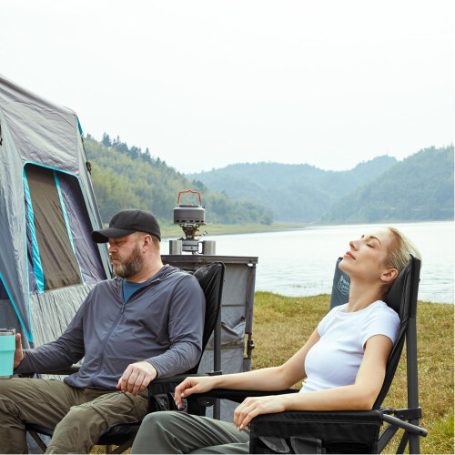 TIMBER RIDGE Oversized Folding Camping Chair High Back 500lbs 1