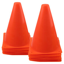 Mirepty 7 Inch Cones Sport Training Agility Marker Cone Orange, 12 PCS