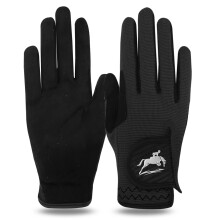 FINGER TEN Horse Riding Gloves for Women with Secure Grip (Black, Medium)