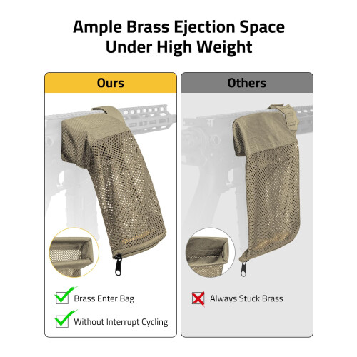 CVLIFE Brass Shell Catcher with Zippered Bottom and Quick Release. 2