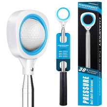 CHAMPKEY Pressure Golf Ball Retriever Performance Version - Thicken Stainless Steel Shaft with Rubber Grip Golf Retriever - Available in 9Ft / 12Ft /