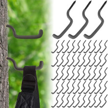Amylove 10 Pcs Bow Hangers for Tree Stand, Bow Hooks for Hunting,Gray