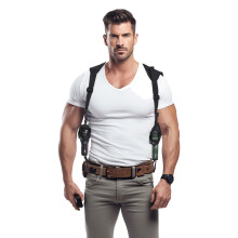 OUXWOM Adjustable Nylon Dual Shoulder Holster – Concealed Carry Rig for Compact to Full-Size Handguns, Ambidextrous Fit, Compatible with 1911 & Gloc