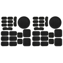 Universal Airsoft Helmet Pads, Tactical Helmet Replacement Foam Padding Kits Bicycle Accessories Mats for Fast Mich CS ACH FMA USMC PASGT (38pcs Black