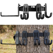 HNJXCAQYQ Treestand Strap Gear Hangers Comes with 3 Metal Gear Hooks and 1 Bow Hanger, for Tree Stand Platform Hunting Gears