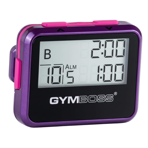 Gymboss Interval Timer and Stopwatch - Violet/Pink Metallic Gloss