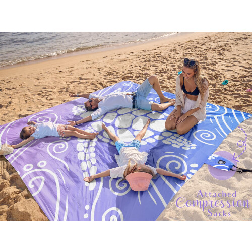 WEKAPO Beach Blanket Waterproof Sandproof Oversized Extra Large Sand Free 1