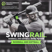 SWINGRAIL Baseball/Softball Hitting Trainer – Swing Trainer Aid for Batting & Hitting Practice – Baseball Training Equipment to Improve Bat Speed,