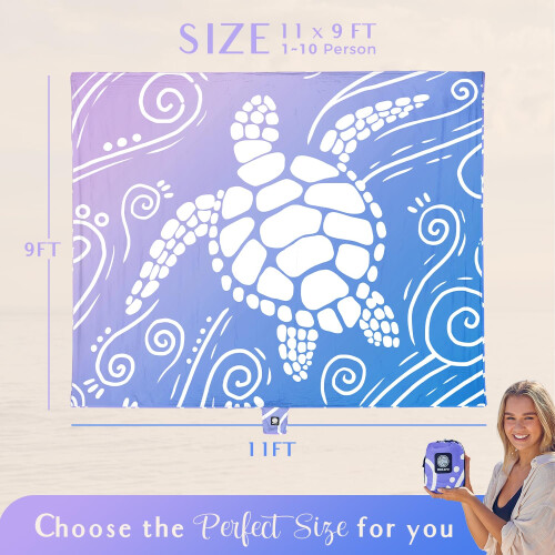 WEKAPO Beach Blanket Waterproof Sandproof Oversized Extra Large Sand Free 2