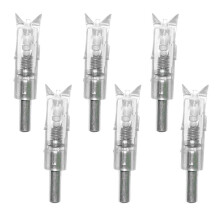 Reikawa 6PCS Lighted Nocks for Crossbow with .300''/7.62mm Inside Diameter,Half Moon Style Lighted Archery nocks (Colorful)