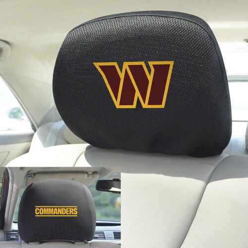 FANMATS NFL Washington Commanders 2-Pack Headrest Cover Set 1