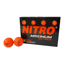 Nitro NMD12OBXC Maximum Distance Golf Ball (12-Pack), Orange