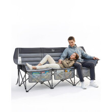 Timber Ridge 3 Person Camping Chair Supports to 1050lbs, Portable Camp Couch Padded Camping Chairs, Outdoor Oversized Folding Loveseat Perfect for Cam