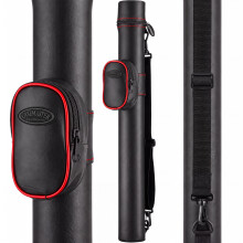 Casemaster Q-Vault Supreme Cue Case, Black with Red Trim