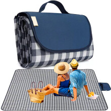 RUIBOLU Large Picnic Blanket Beach Blankets, 80''x60'' Picnic Mat Waterproof Sand Proof Foldable Portable for Outdoor Camping Hiking Travel Grass Park