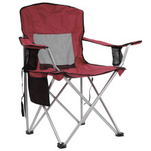 HULKFIT Folding Camping Chairs, Portable Outdoor Beach Lawn Chair for Adults with Carry Bag & Built-in Cup Holder, Casual Foldable Chair for Picnic Fi