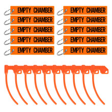 Pridefend Chamber Safety Flag with Reflective Light Bright Yellow Tags for Rifle Handgun Shotgun - Universal Gun Accessories (10 Packs, Reflective Ora