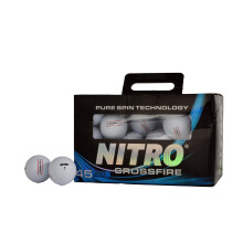 NITRO Crossfire Golf Balls- 45 Pack- White- Pure Spin Technology- USGA Approved
