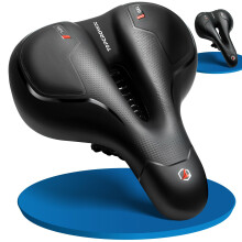 Topcrown Bike Seat Comfort Wide Bicycle Seat for Men Women (City)