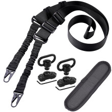 Two Point Sling with Shoulder Pad +2 Pack 360 1.25" QD Sling Swivel Mounts