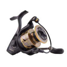 PENN Battle III Spinning Inshore Fishing Reel, HT-100 Front Drag, max of 15lb | 6.8kg, Made with Sturdy All-Aluminum Composition for Durability, 4000,