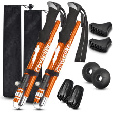 Covacure Hiking Poles Collapsible, 7075 Aluminum Hiking Sticks, 2-Pack
