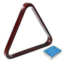 MoyanSuper Solid Wood Pool Ball Triangle Rack, 2-1/4 Inch Billiard Ball Holder for Pool Table, Burgundy