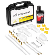 CHUMXINY Brake Bleed Kit for Shimano, TEKTRO, TRP Hydraulic Disc Brakes. Bicycle Hydraulic Brake Bleed Kit Includes Brass Connector, 150ML Mineral Oil