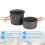 Odoland Camping Cookware Mess Kit, Lightweight Pot Stove Spork Set 6