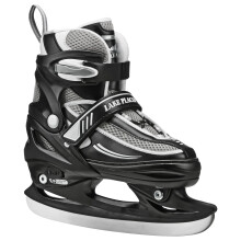 Lake Placid Summit Boys Adjustable Ice Skate, Black/White, Large/5-8