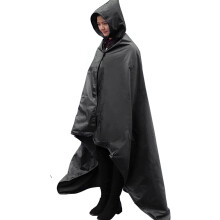 DUKUSEEK Hooded Stadium Blanket, Waterproof Windproof Outdoor Fleece Blanket - Large (79x56), Portable, Wearable, Warm for Outdoor Camping, Picnic, St