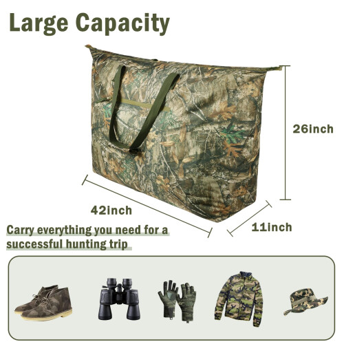 Scent Control Bag, 42x26" Scent Proof Lock Bag for Hunting Clothes 1