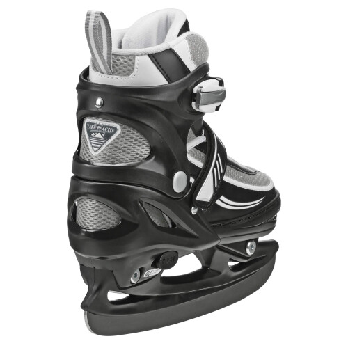Lake Placid Summit Boys Adjustable Ice Skate, Black/White, Large/5-8 1