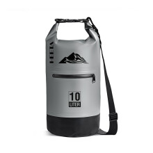 HEETA Waterproof Dry Bag Backpack with Zippered Pocket (Grey, 5L)