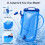 Lightweight 2 Pack Hydration Water Backpack with 2L Bladder, White & Gray 2
