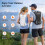 Lightweight 2 Pack Hydration Water Backpack with 2L Bladder, White & Gray 5