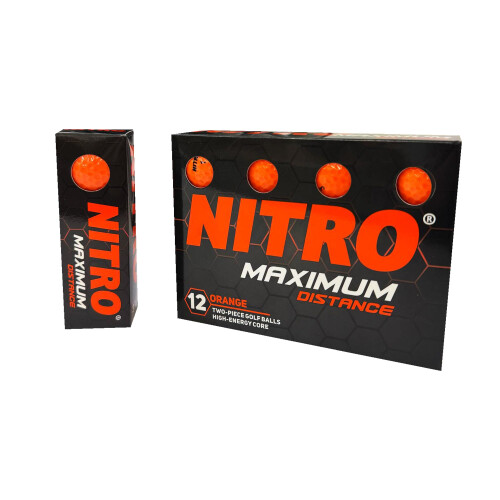 Nitro Nitro NMD12OBXC Maximum Distance Golf Ball (12-Pack), Orange 1